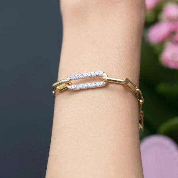 Diamante - Large Pavé Link Bracelet - Image 2