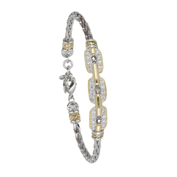 Celebration Petite Pavé - Triple Link Single Strand Bracelet