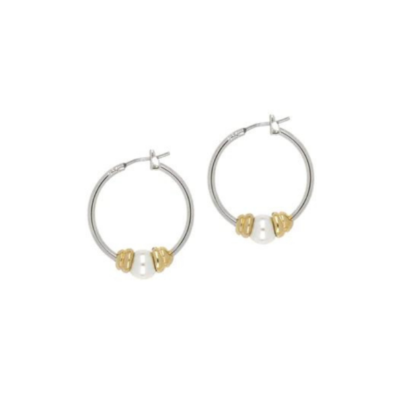 Pérola Collection - Pearl Small Hoop Earrings