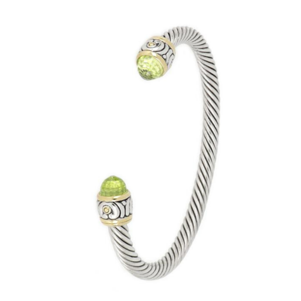 Small Nouveau Wire Cuff Peridot