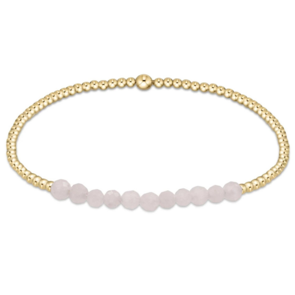 2mm Gold Bliss Bead Bracelet - Moonstone