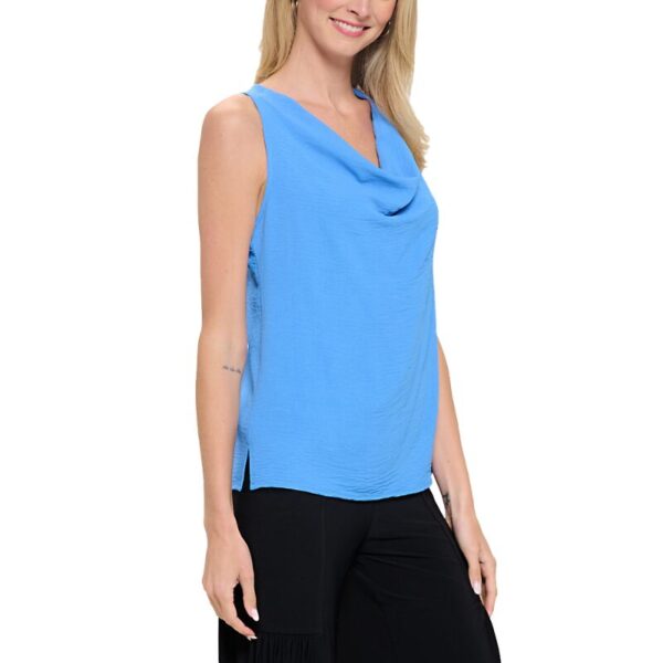 Airflow Racerback Cowl Neck Top - Cobalt