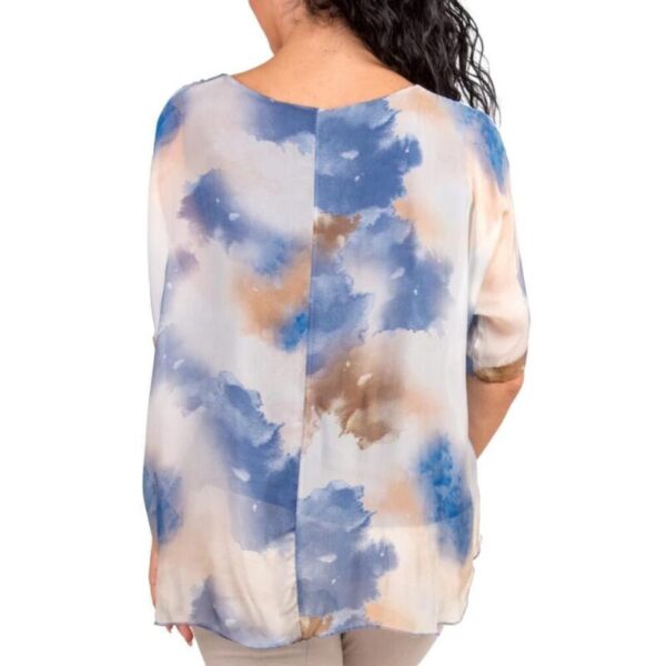 Carmelina Watercolor Silk Kaftan - Image 2