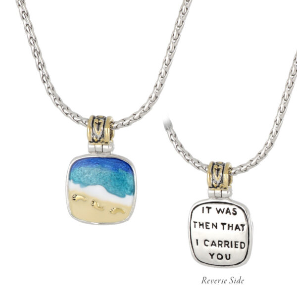 Footprints Pendant with Chain 16-18"