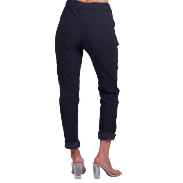 Stella Rhinestone Pant - Black - Image 2