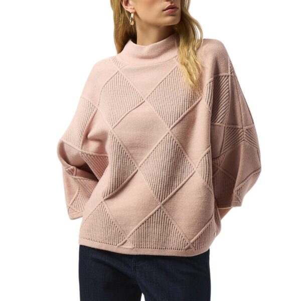 Textured Sweater Knit Pullover - Rose