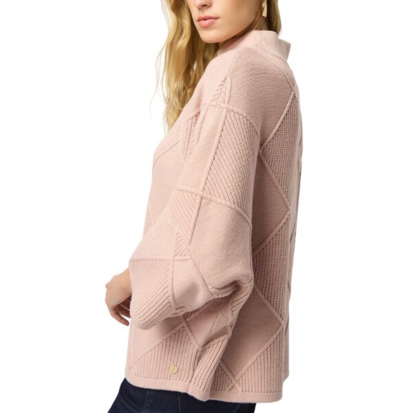 Textured Sweater Knit Pullover - Rose - Image 2