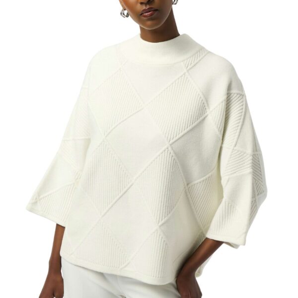 Textured Sweater Knit Pullover - White