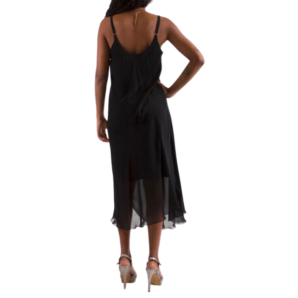 Midi Spaghetti Strap Dress - Black - Image 2